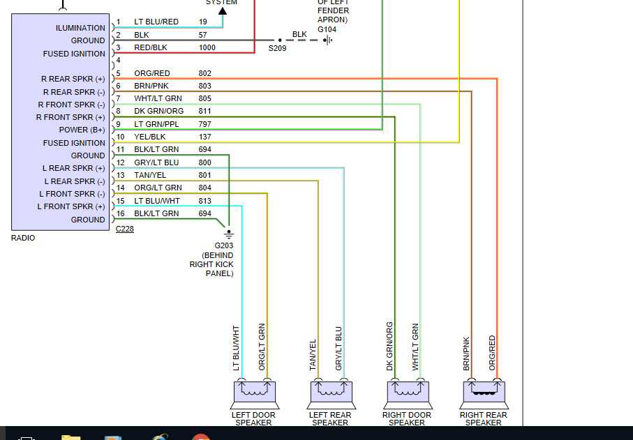 1997 ford ranger radio wiring diagram