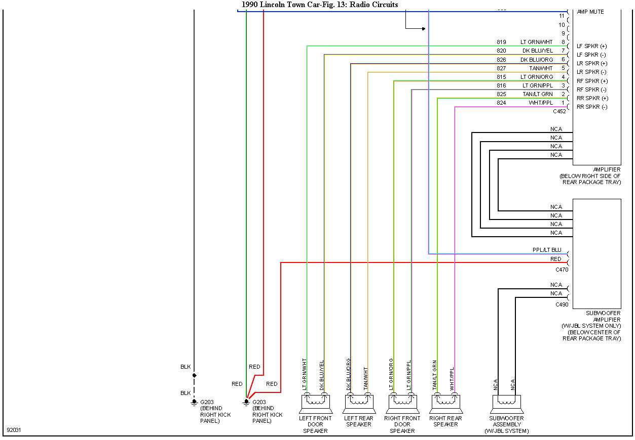 1997 lincoln town car radio wiring diagram