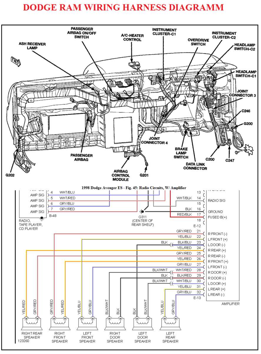 1999 dodge ram 1500 stereo wiring diagram