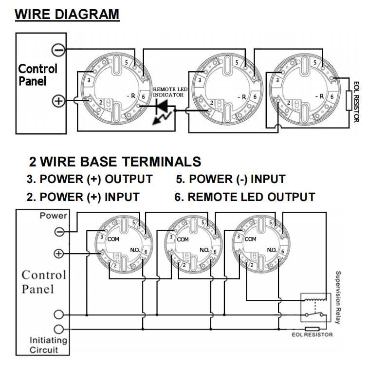 2 wire conventional smoke detector wiring diagram