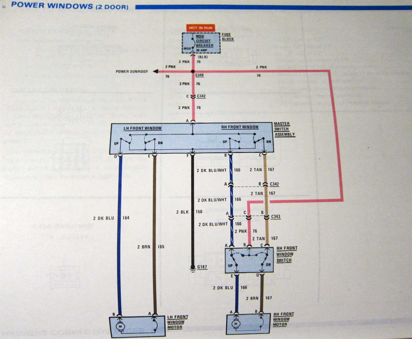 2 door power window wiring diagram