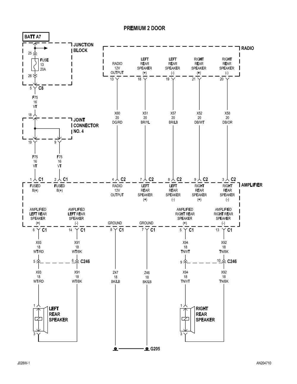 2000 dodge dakota radio wiring diagram