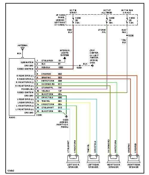 2000 ford mustang radio wiring diagram