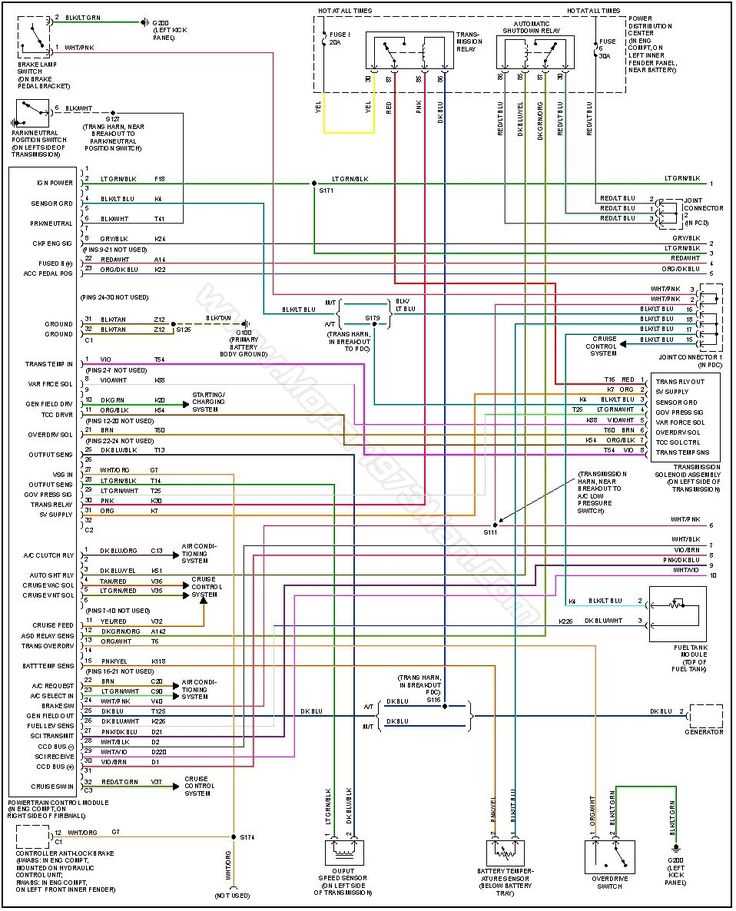 2000 dodge dakota radio wiring diagram