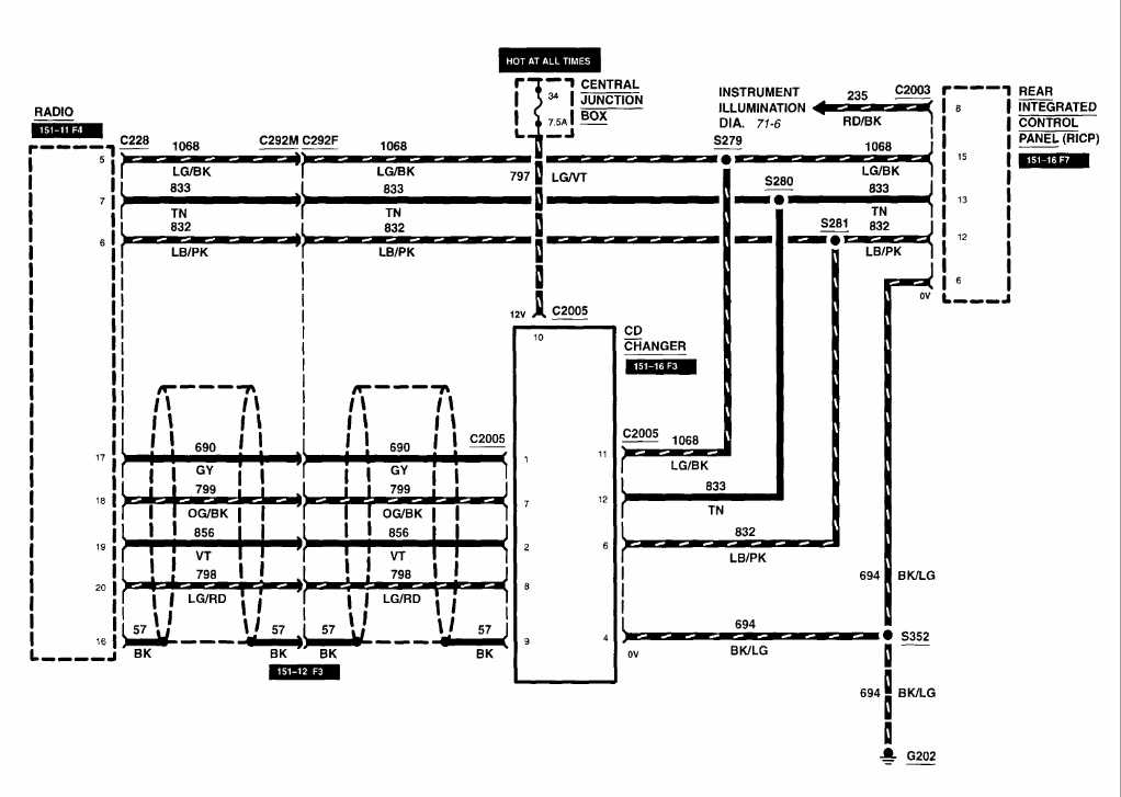 2002 ford explorer radio wiring diagram