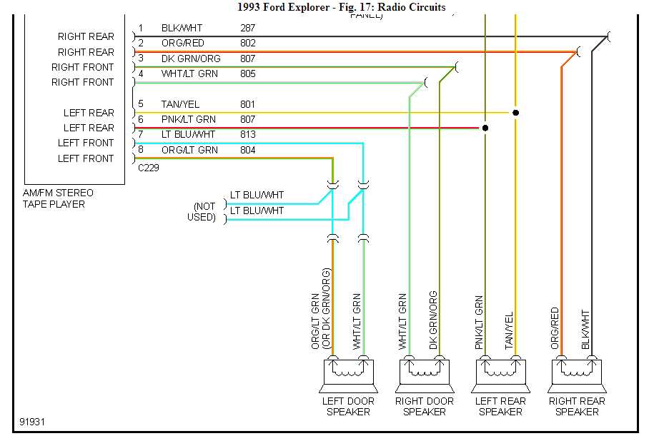 2005 ford explorer radio wiring diagram