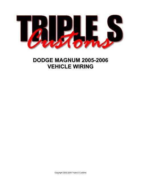 2005 dodge magnum radio wiring diagram