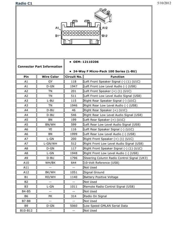 2006 chevrolet silverado radio wiring diagram