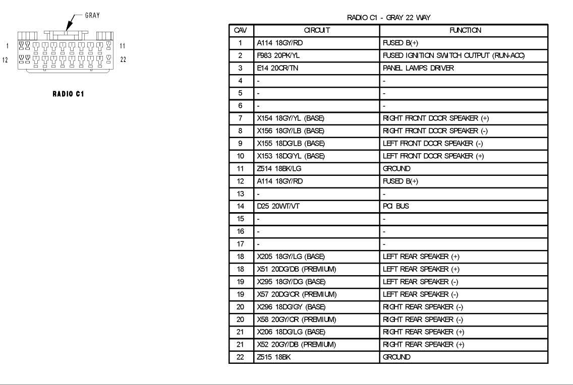 2006 dodge charger radio wiring diagram