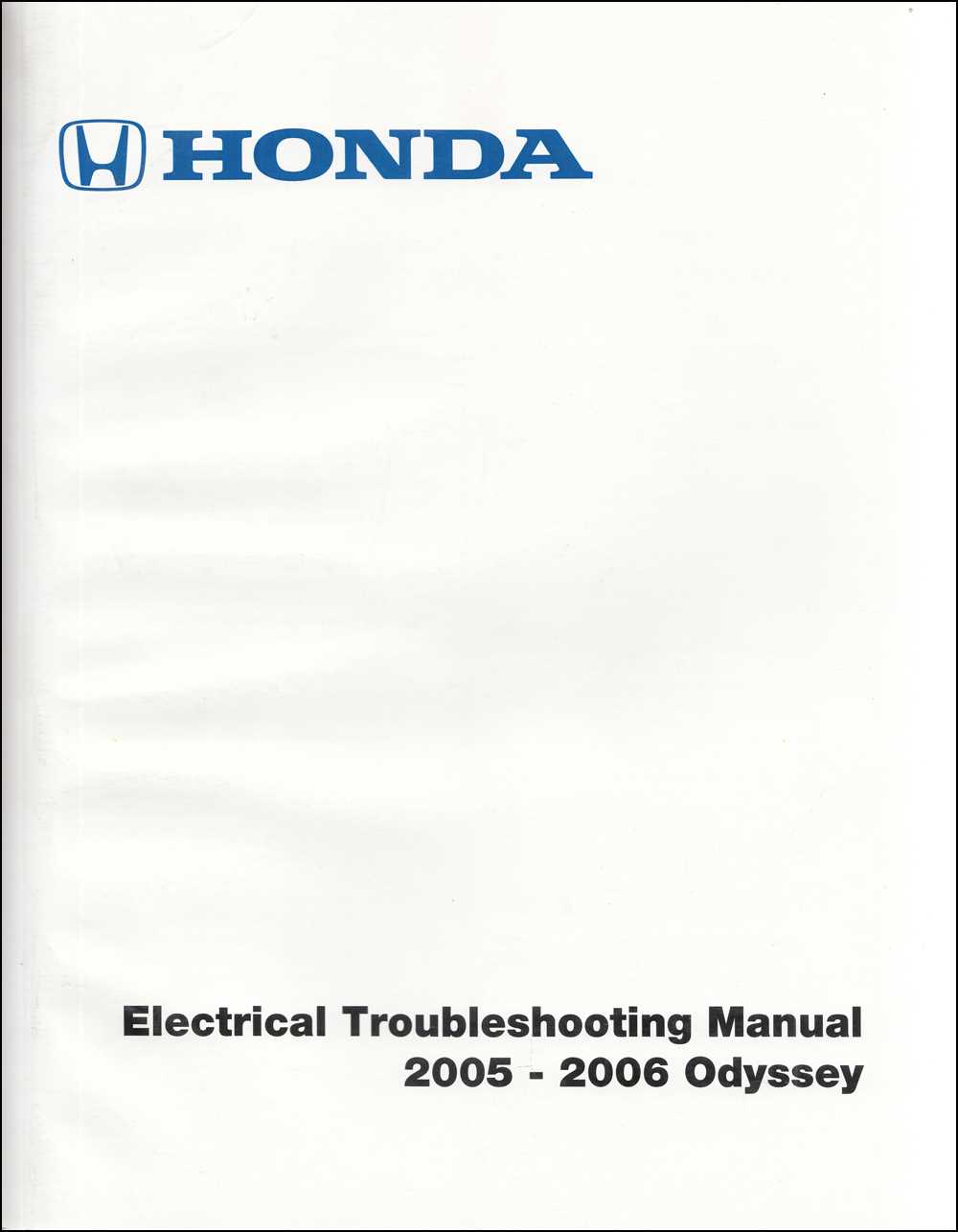 2006 honda odyssey wiring diagram