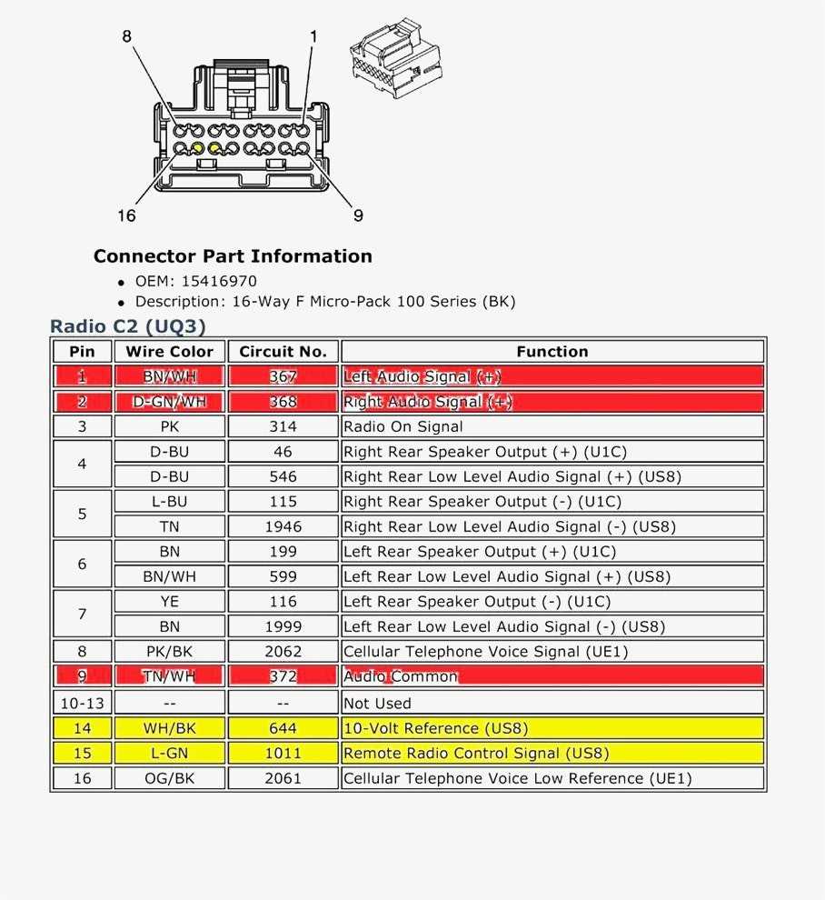 2007 chevy silverado radio wiring diagram