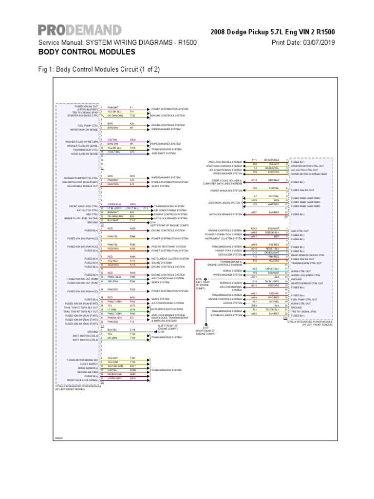 2007 dodge ram 1500 wiring diagram free