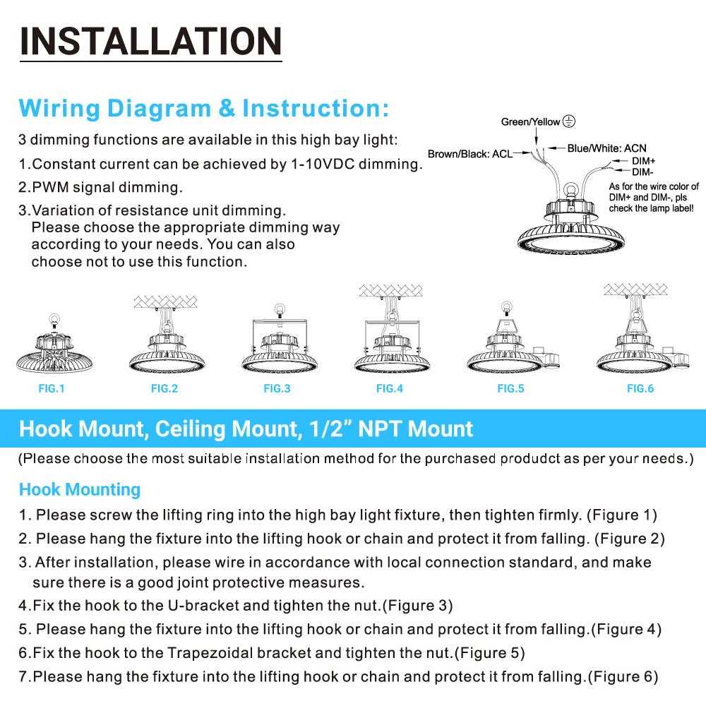 led high bay light wiring diagram