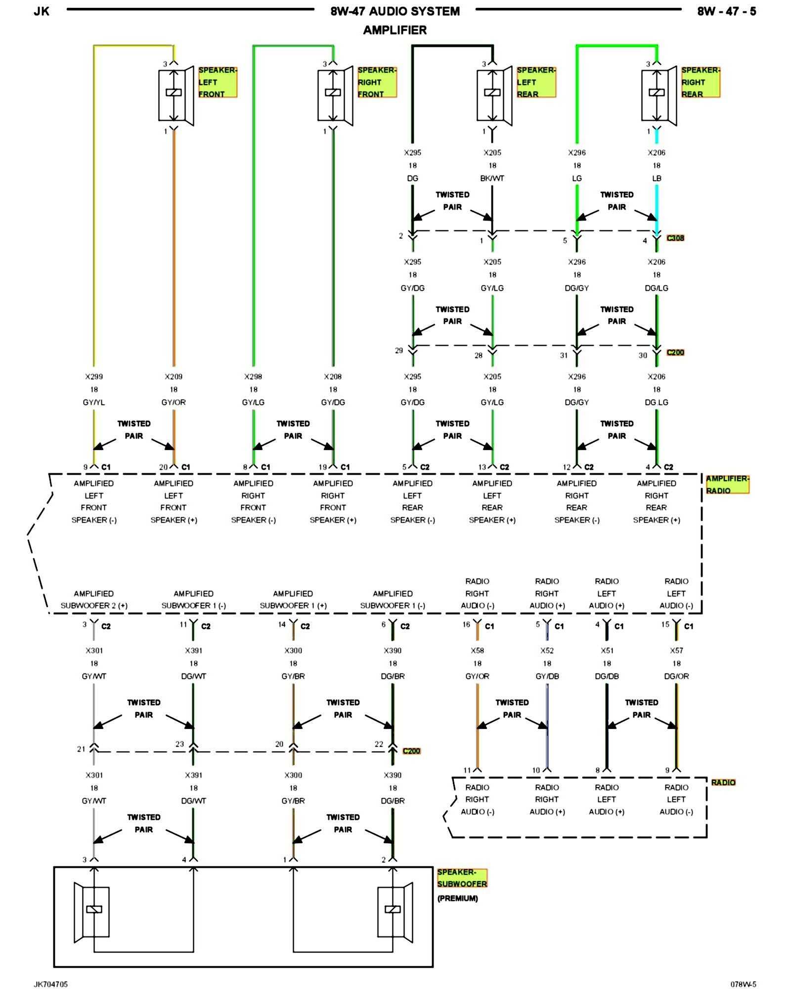 radio wiring diagram for 1998 jeep grand cherokee