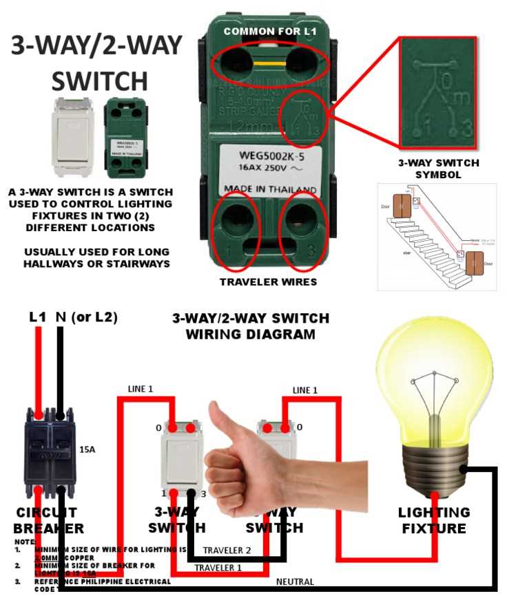 wiring diagram for 3 way switches