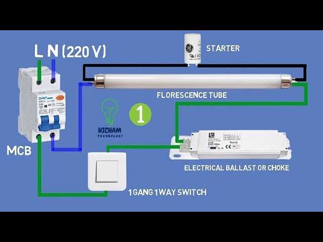 wiring diagram fluorescent light ballast