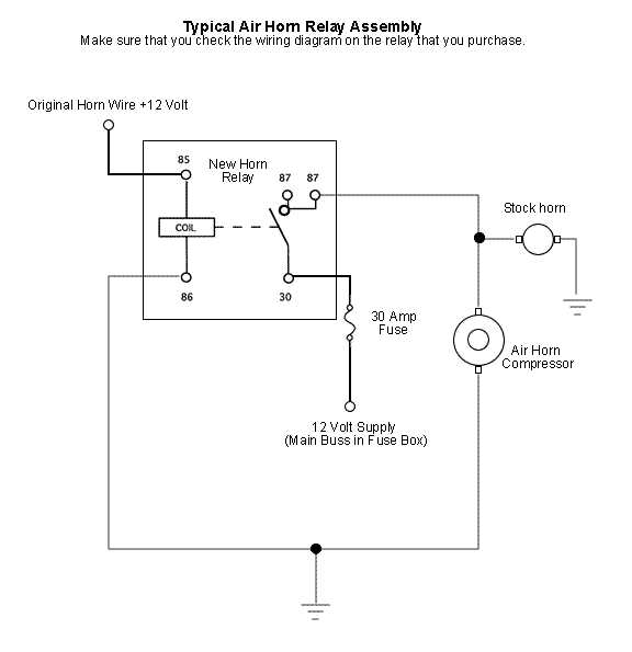 car horn wiring diagram