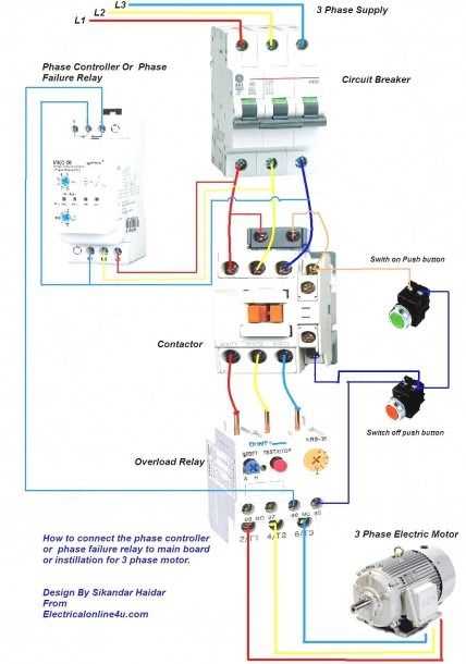 3 phase diagram wiring