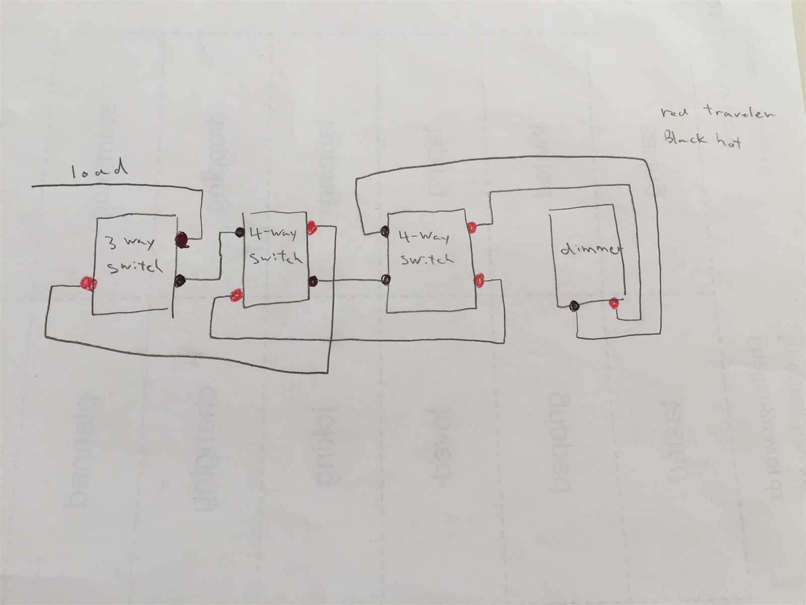 3 and 4 way switch wiring diagram