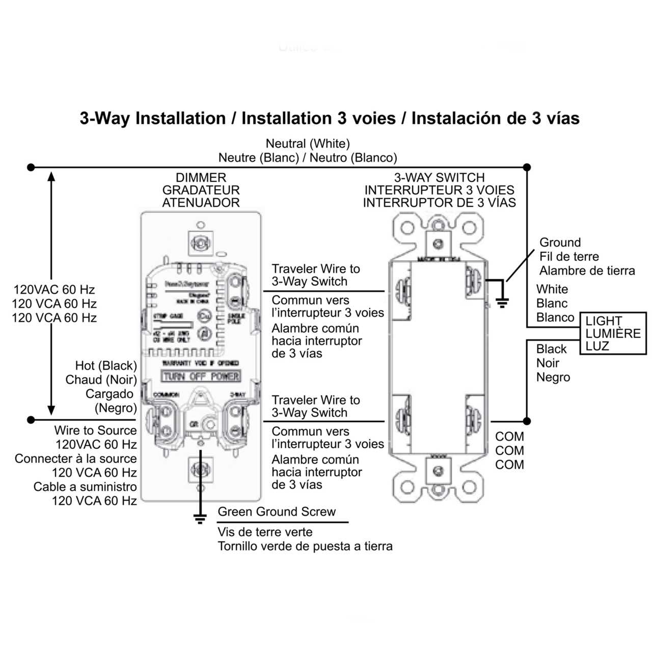 3 way dimmer switch wiring diagram