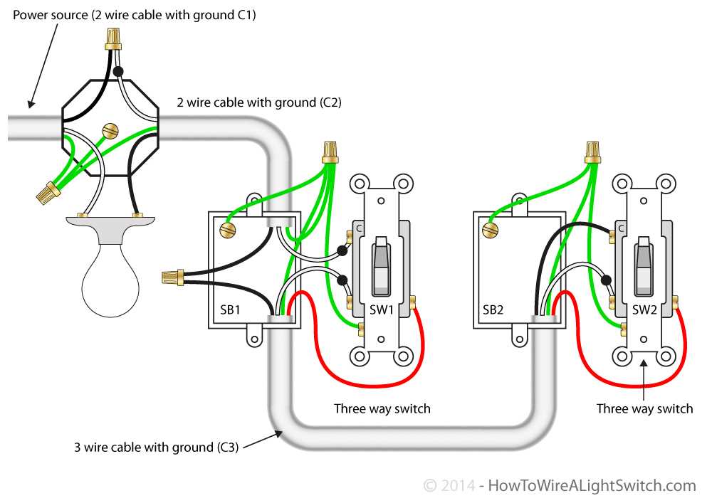 3 way light switch wiring diagram