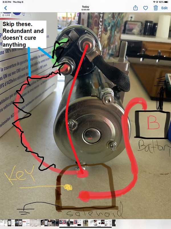 350 chevy starter wiring diagram