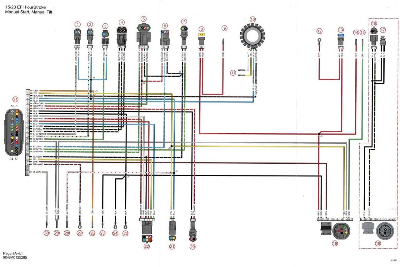 4 stroke mercury outboard wiring diagram schematic