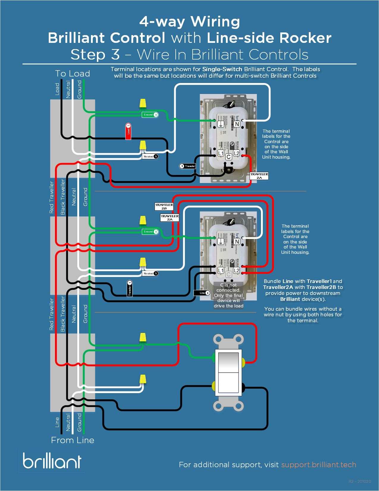 4 way switching wiring diagram