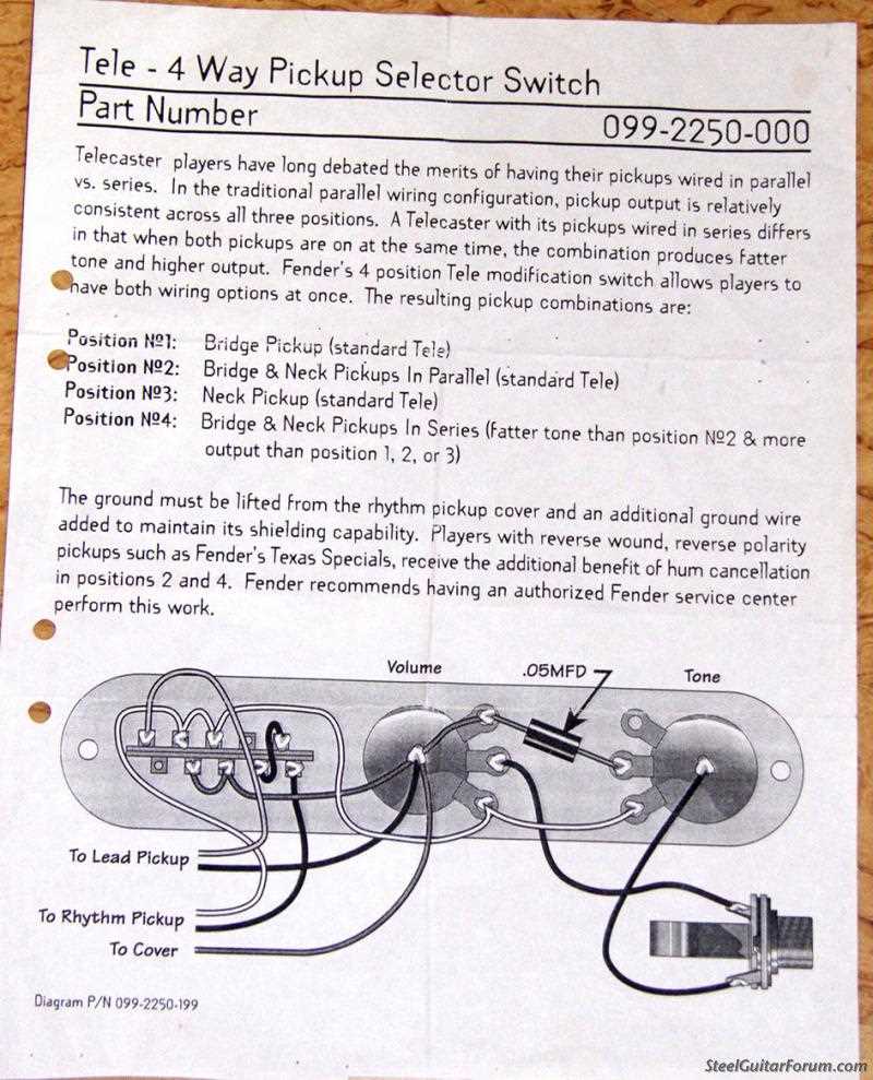 4 way telecaster wiring diagram parallel