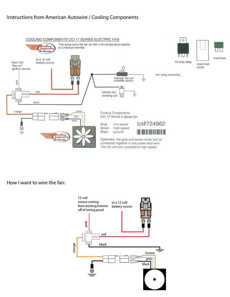 4 wire 2 speed cooling fan wiring diagram