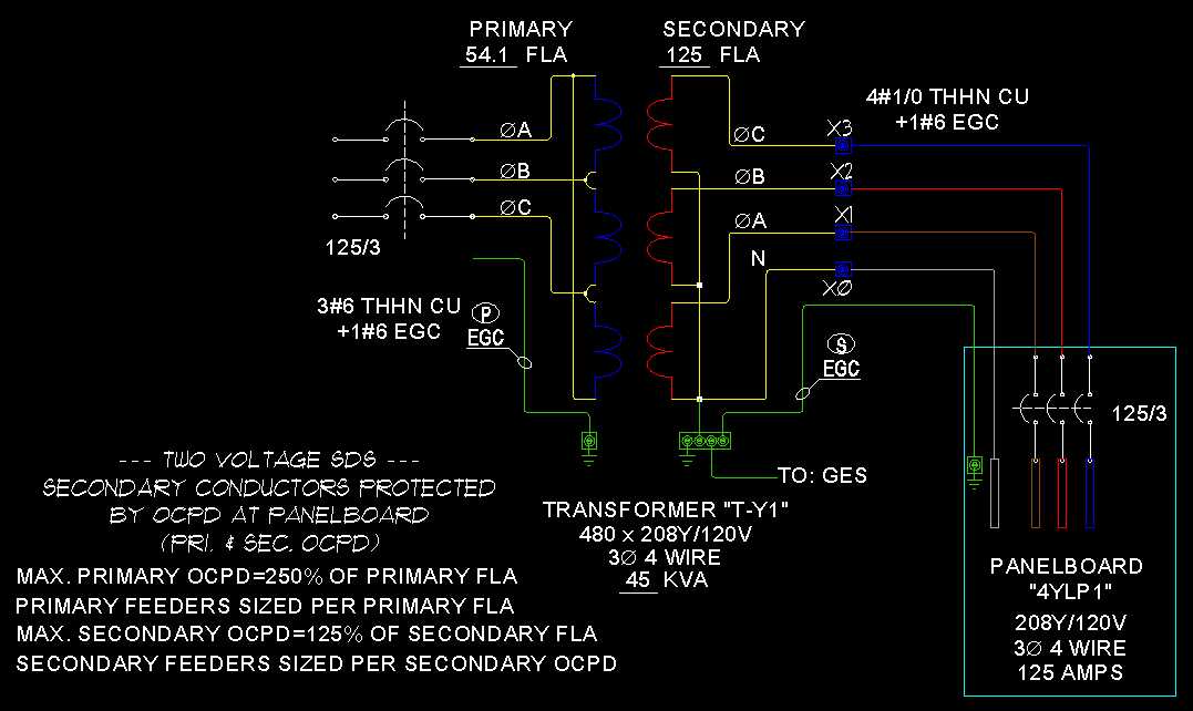 480 to 208 transformer wiring diagram