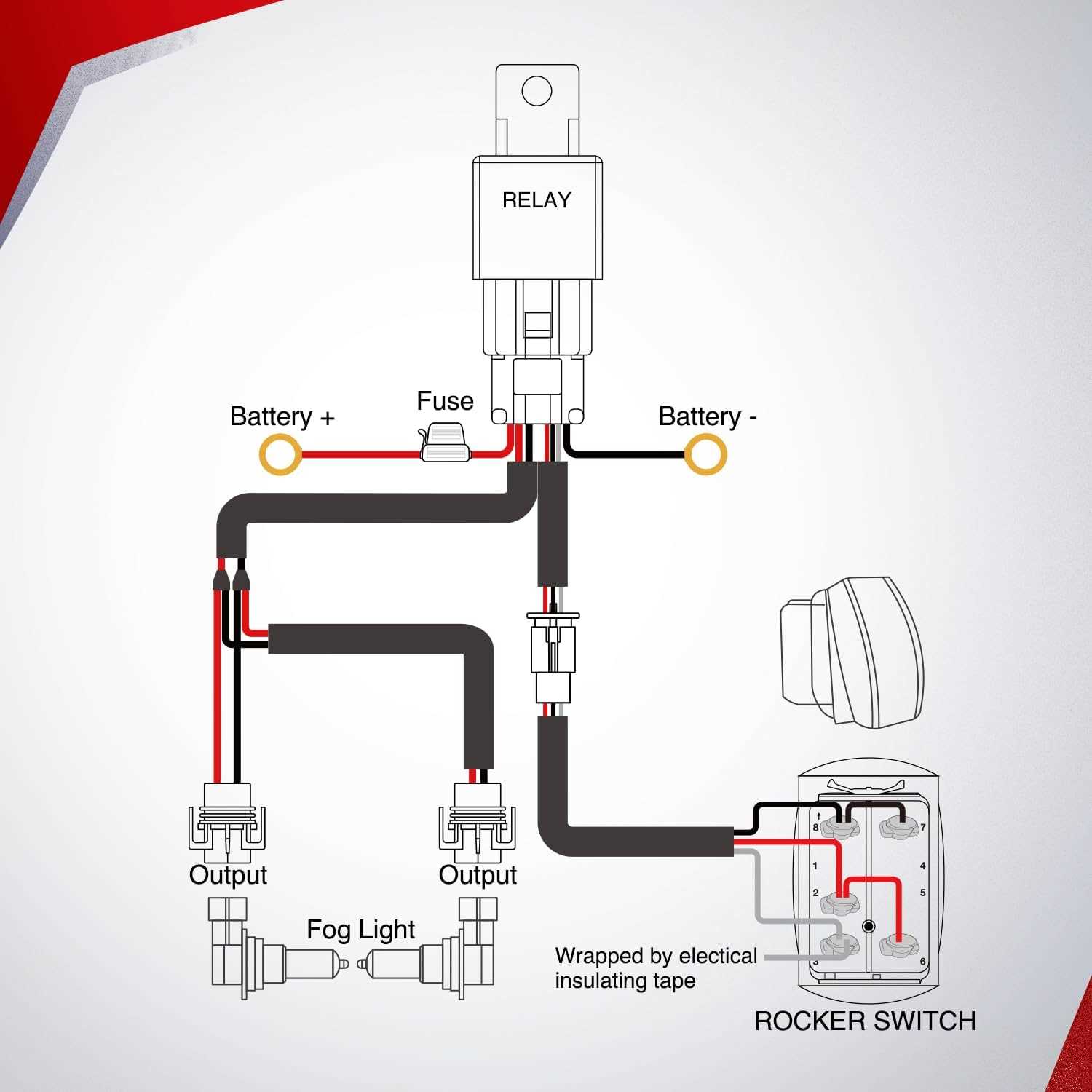 5 pin rocker switch with relay wiring diagram