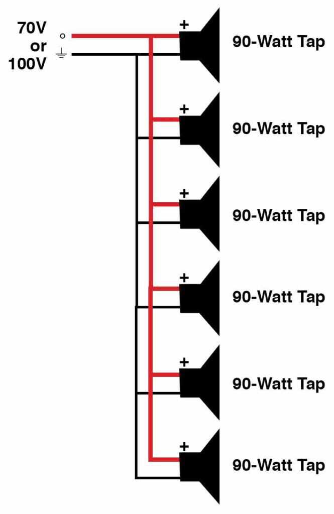 70 volt speaker system wiring diagram