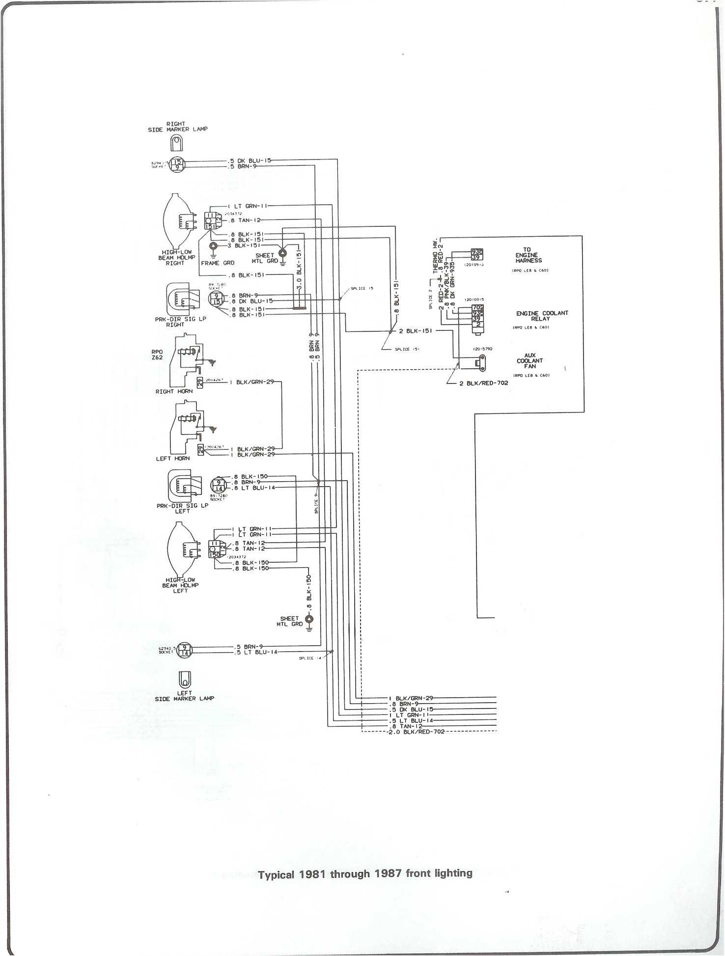 73 87 chevy truck tail light wiring diagram