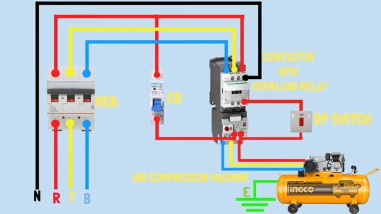 air compressor wiring diagram 3 phase