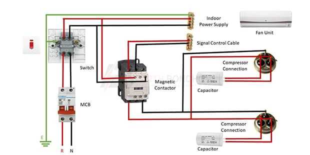 air conditioning ac contactor wiring diagram