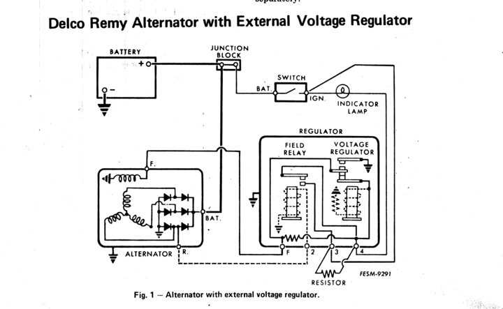 alternator wiring diagram external regulator