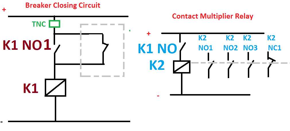 auxiliary contact wiring diagram