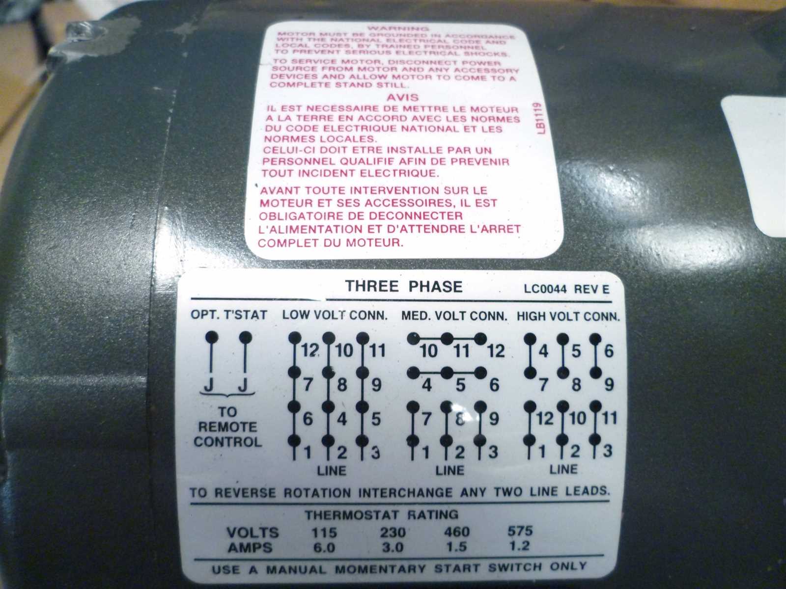 baldor motor wiring diagrams 3 phase