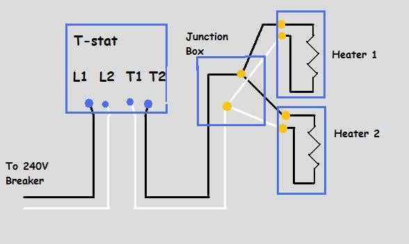 baseboard heater thermostat wiring diagram