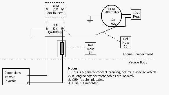 battery power inverter wiring diagram