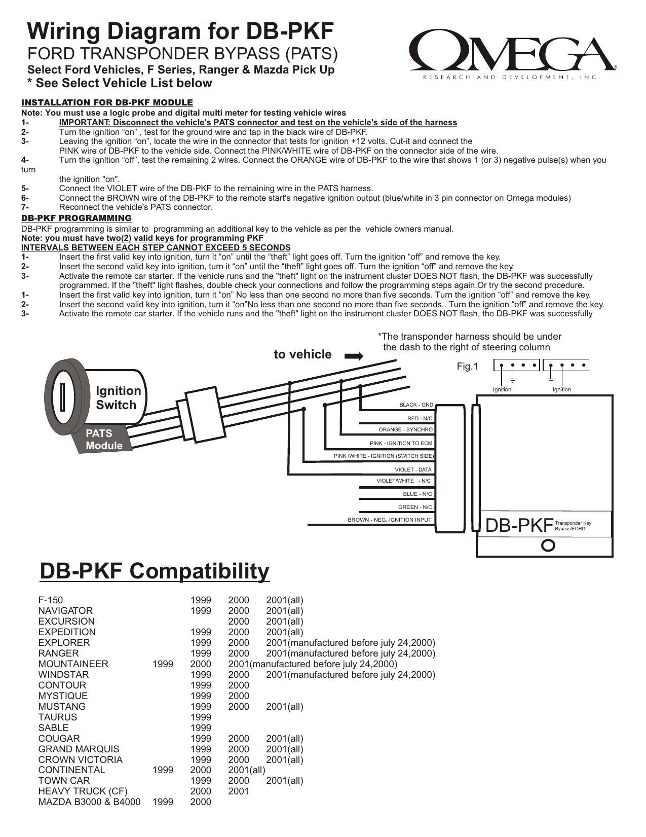 bypass ford pats wiring diagram