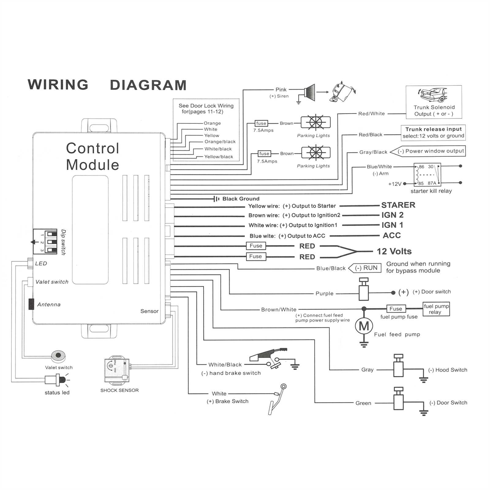 car alarm system wiring diagram