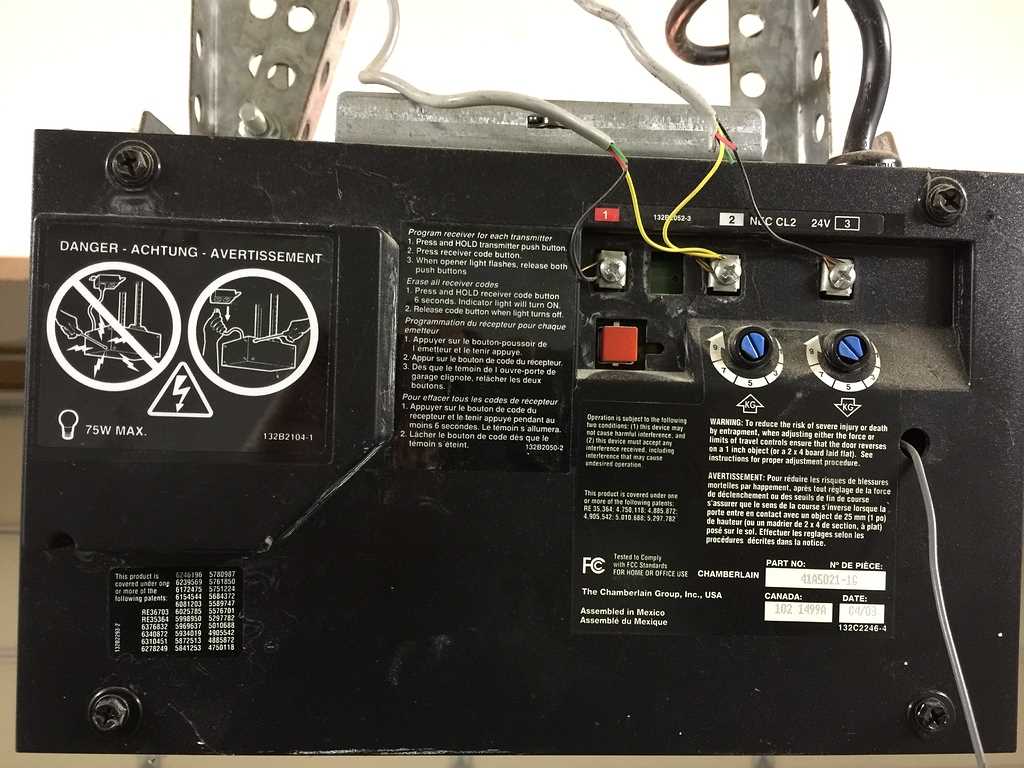 chamberlain garage door wiring diagram