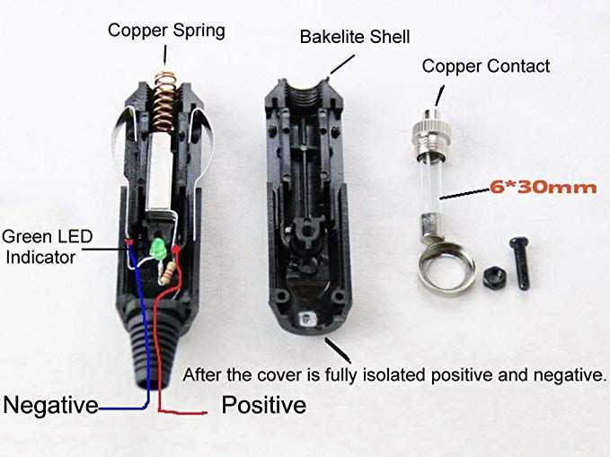 cigarette lighter plug wiring diagram