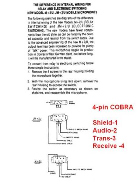 color wire 4 pin cb mic wiring diagram