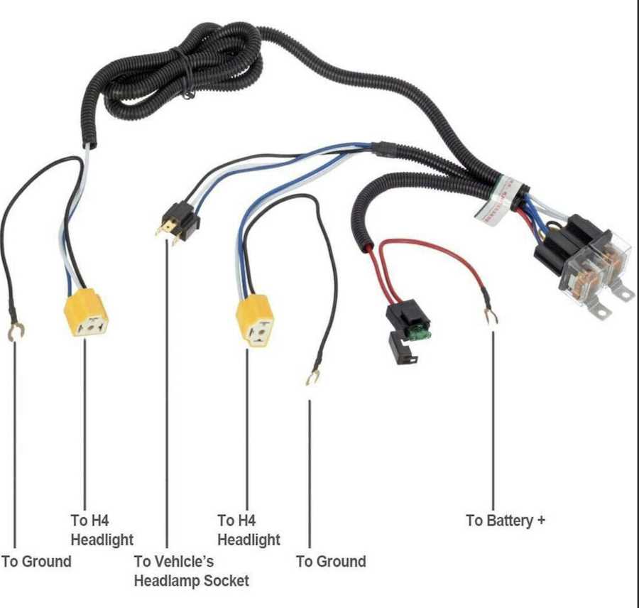 diagram h4 headlight h4 bulb wiring