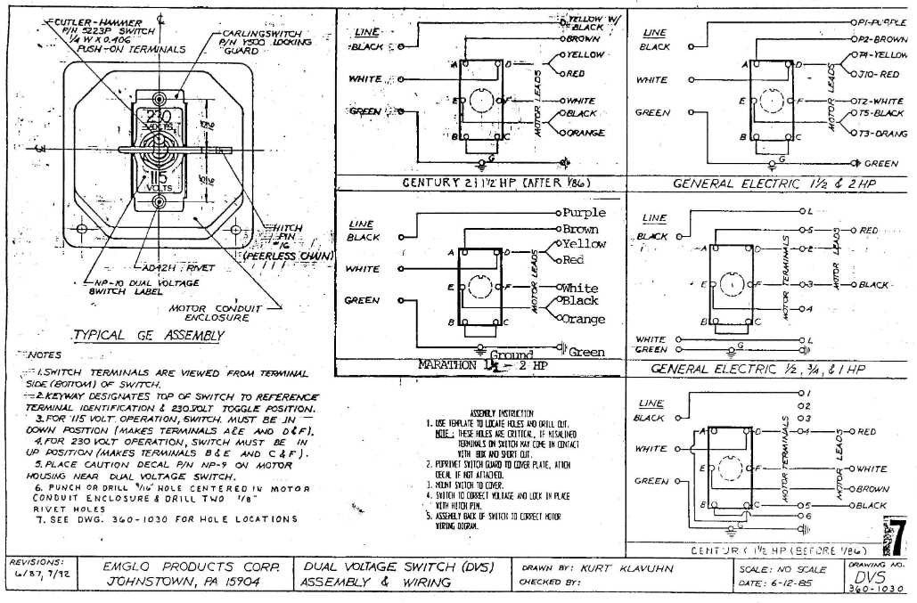 dual voltage motor wiring diagram