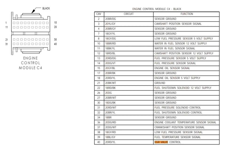 egr valve wiring diagram