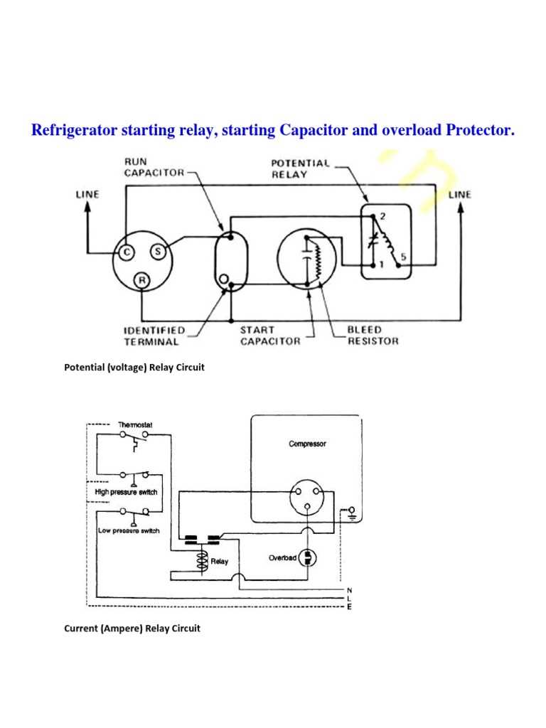 embraco start relay wiring diagram